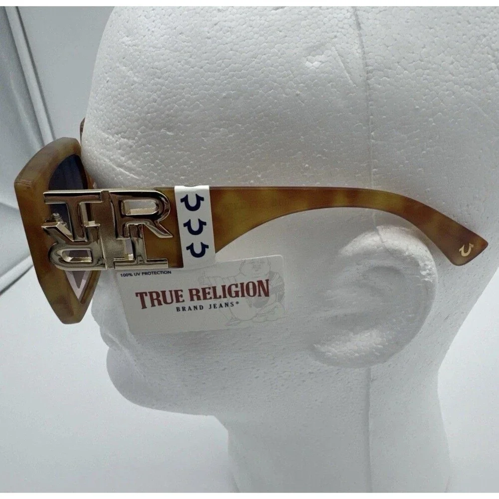 TRUE RELIGION Womens Sunglasses Brown Frame Gradient Lens Square TRSunB2 Glam